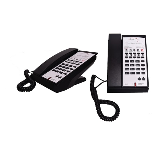 TeleMatrix 3500MWD Corded Single-Line Telephone with Speakerphone, 10 Guest Keys, Black